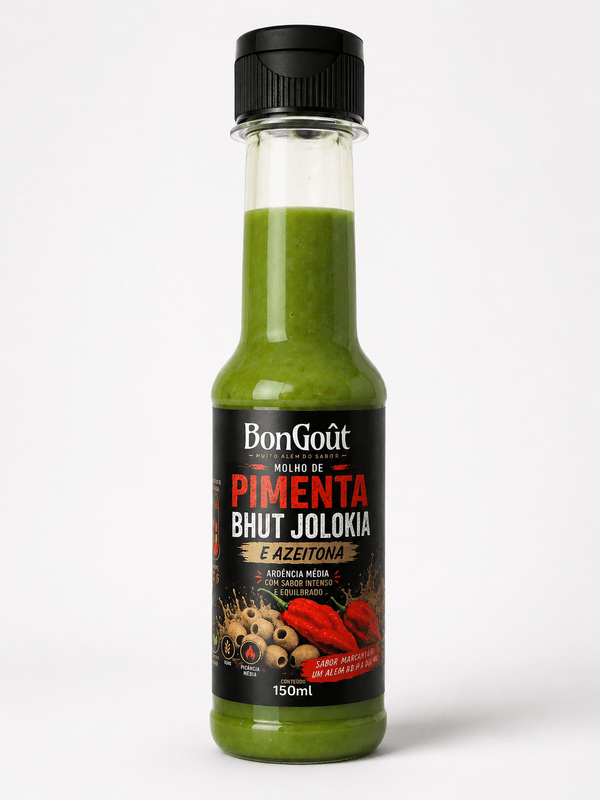 Molho de Pimenta Bhut Jolokia com Azeitona